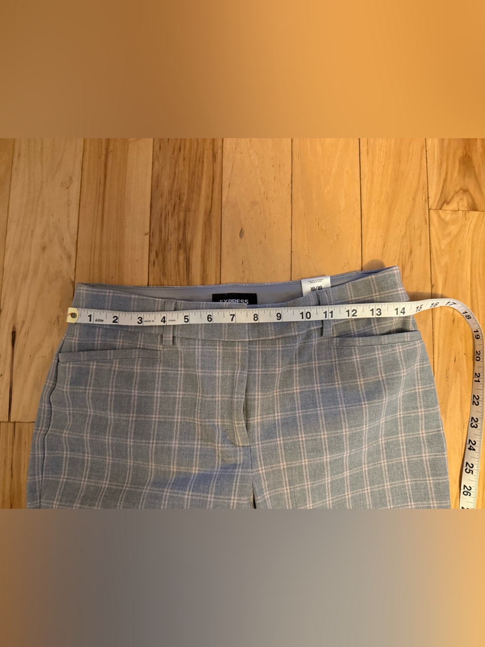 Express Columnist Barely Boot Plaid Pants Gray and Light Pink Size 6 R (2015) - Picture 7 of 7